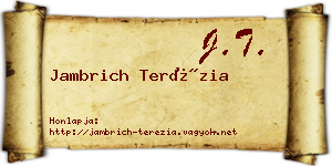 Jambrich Terézia névjegykártya
