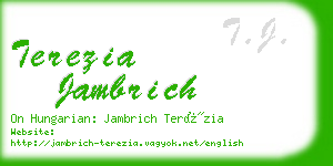 terezia jambrich business card